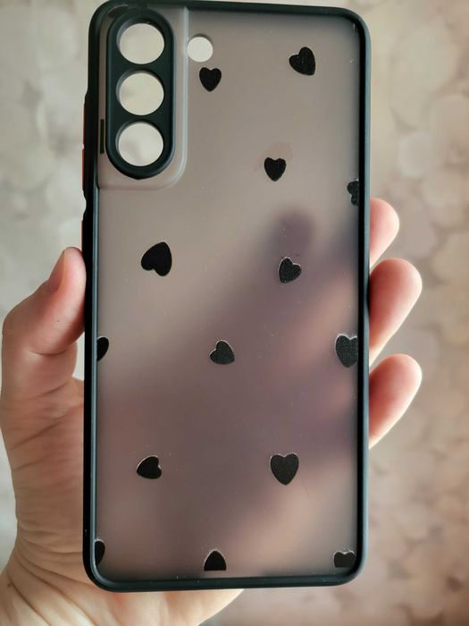 чехол Xiaomi Note 9 Климт kiss кот черный Samsung S21 FE сердце клетка