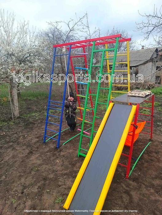Детский спортивный комплекс 1,5-2 м , качели, игровая площадка, горка