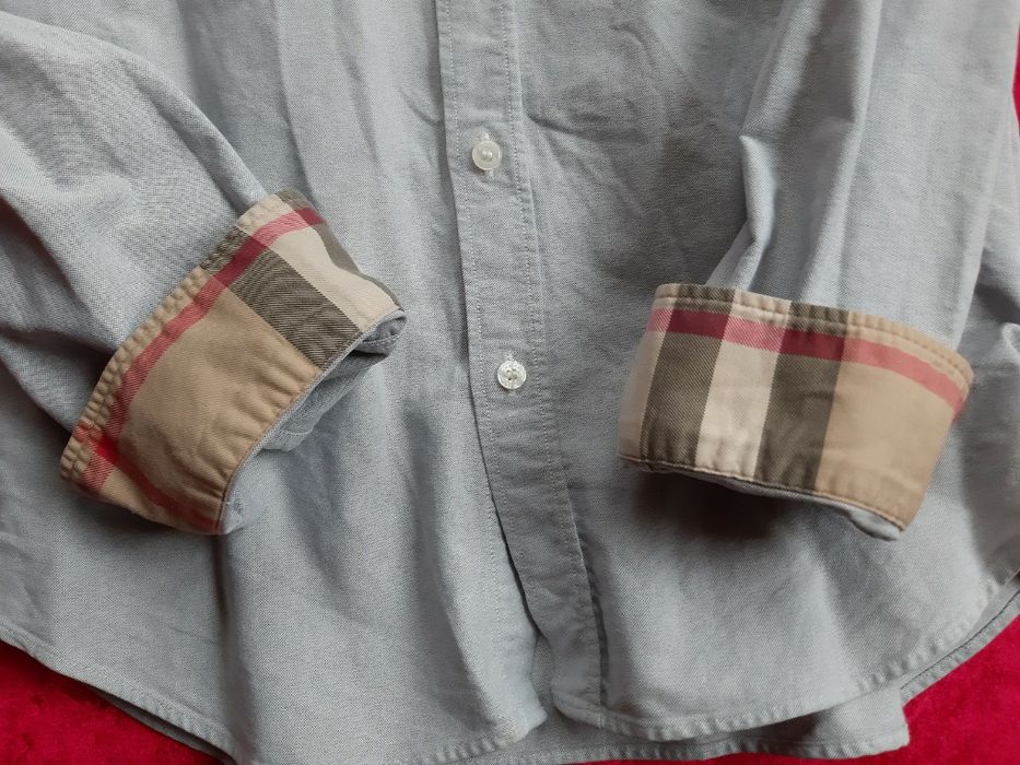 Burberry koszula szara L 100% oryginał nr seryjny piękna elegancka