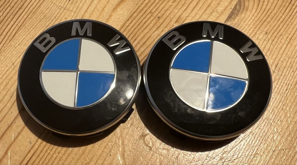 2 tampas originais emblema logo bmw