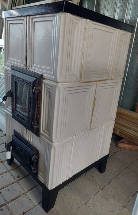 Piecyk, kominek-koza zeliwna kaflowa