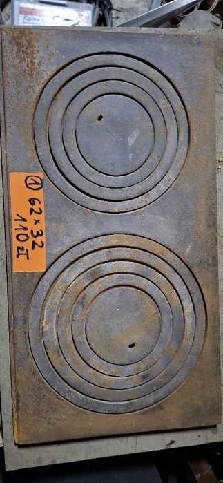 Blachy żeliwne do pieca kaflowego z fajerkami i bez