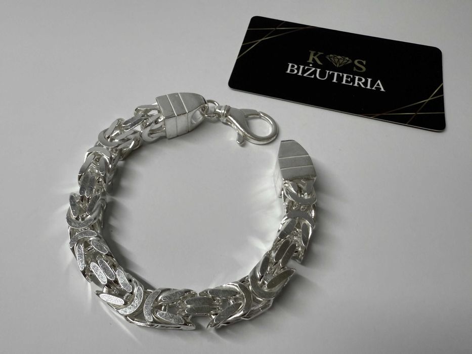 Srebrna Bransoletka Królewska 23,5 CM 107 GRAMY NOWA ! PR. 925 Okazja