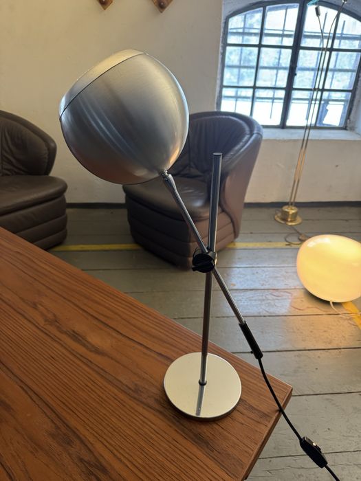 Duńska,chromowana lampa biurkowa Space Age,lata70,vintage,design