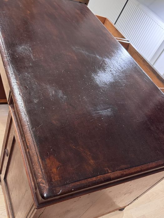 Biurko antyk reprezentacyjne dwustronne piękne politurowane do negocja