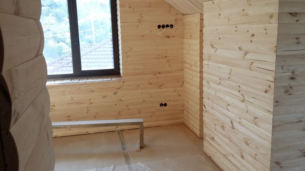 Блок-хаус/сосна  80 мм/100мм/130мм.