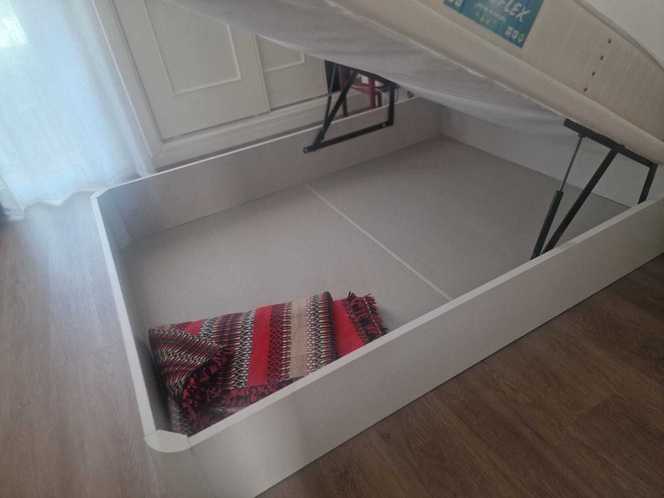Base Sommier Pikolin 140 × 190 cm – Branco – Semi-novo