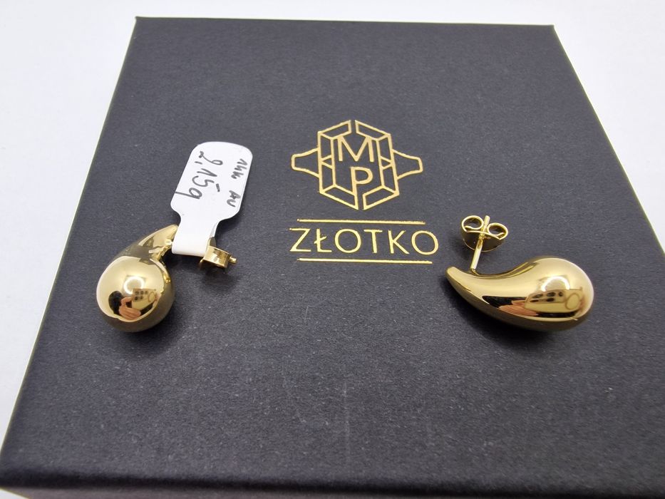 Kolczyki Łezki złoto 585 14k