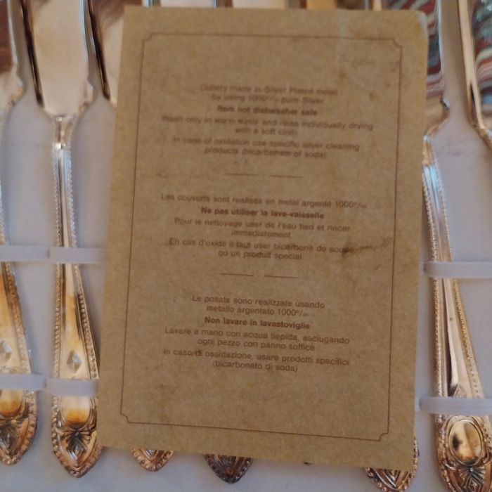 Faqueiro banhado a prata certificado