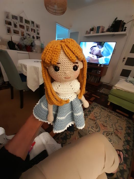 Boneca amigurumi 100% algodão