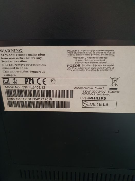 Продам телевизор PHILIPS 32PFL3403/12