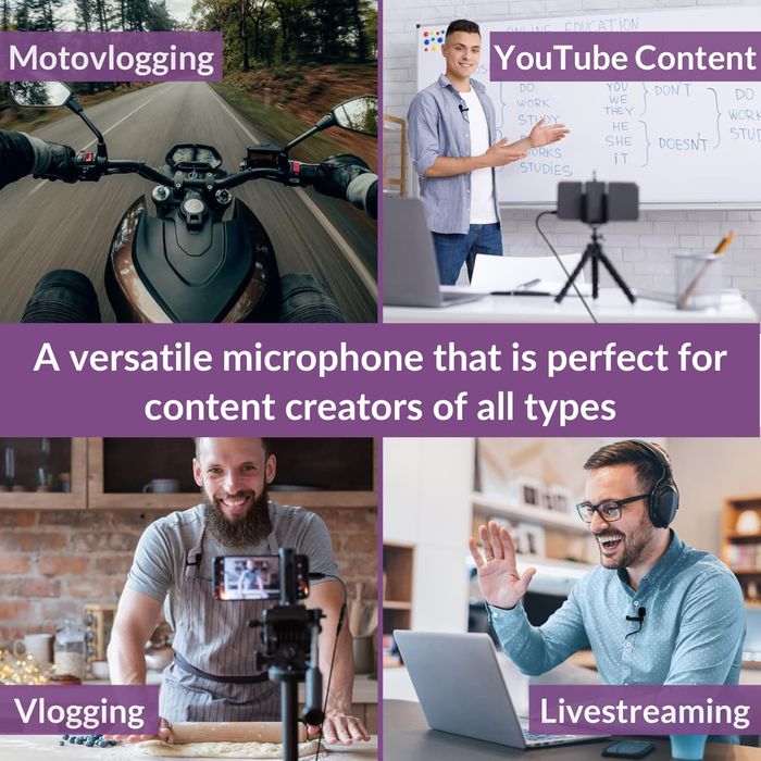 Zestaw mikrofonu przypinanego do klapy Purple Panda  OLX Shipping