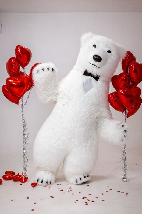 Білий ведмідь, привітання, Белый медведь, Белый мишка, поздравление