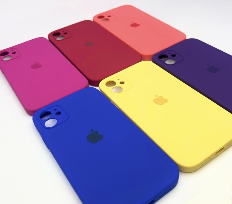 Чехол на iPhone 11 Silicone case full cover квадратні бортики