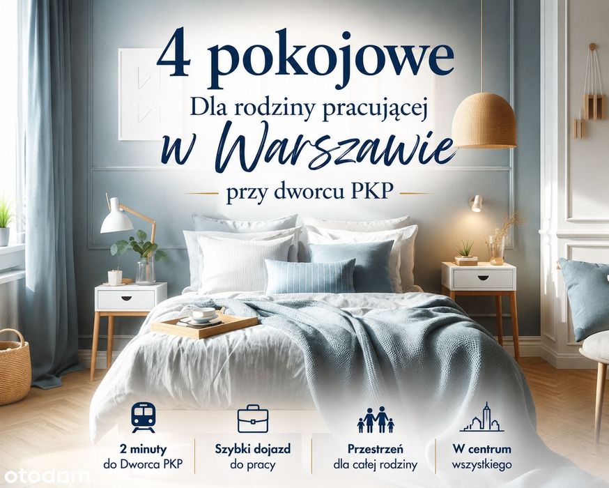 Dla rodziny pracującej w Warszawie - przy dworcu PKP +  balkon 29 m² - Widok 2