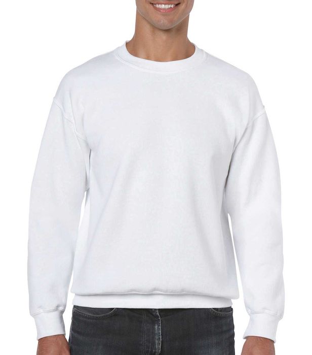 Bluza bez kaptura GILDAN Heavy Blend biała L