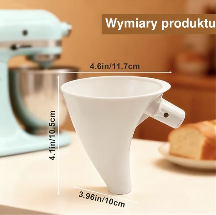 Lejek do robota KitchenAid z odchylaną głowicą i misą 4,5 - 5Qt biały