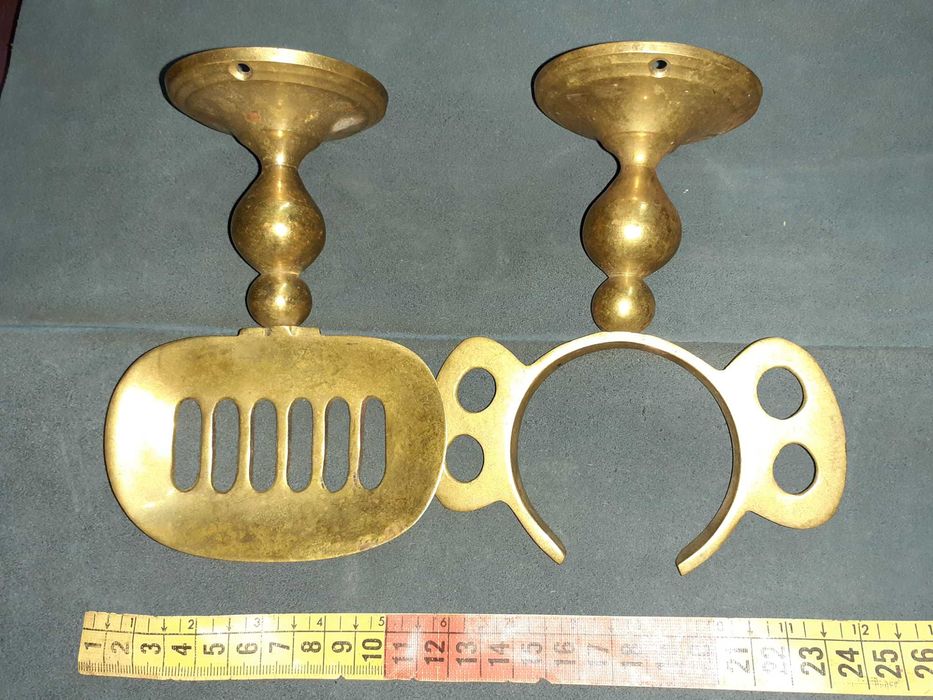 Suportes de  copo e sabonete w.c em  bronze