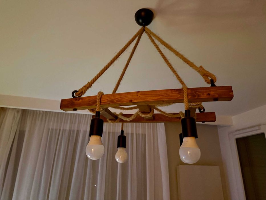 Lampa drewniana 2 sztuki