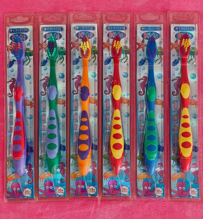 Нові дитячі зубні щітки Crystal Kids 3+ (6 шт.)
