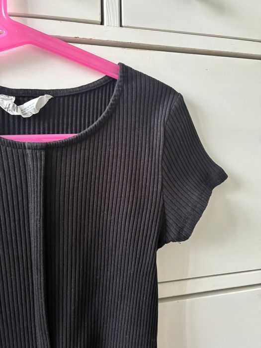 H&M bluzka dziewczęca czarna 146/152 cm 10-12 lat