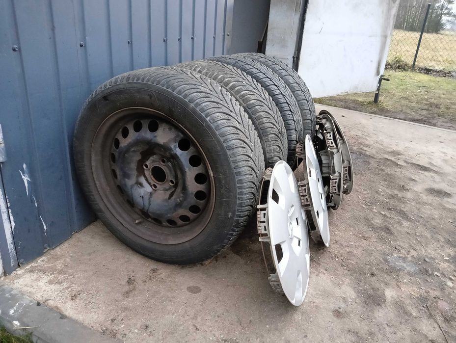 Koła4x100r16 opony zimowe 205/55r16 KLEBER 7mm SEMERIT 7mm MONTAŻ