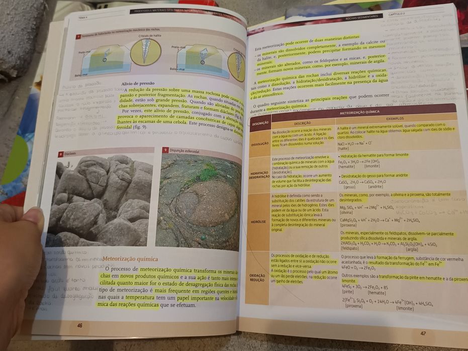 Manuais "Biologia 11" e "Geologia 11" e Caderno de atividades