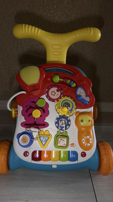 Дитячі ходунки-каталка 2 в 1 Limo Toy (Ігровий столик / Бізіборд)