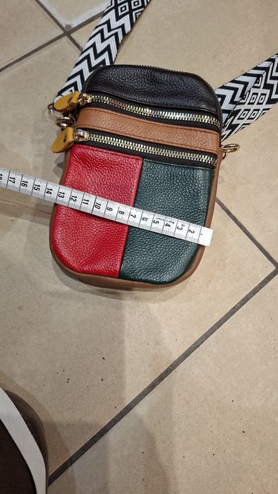 saszetka skórzana nowa wymiary na zdjęciach