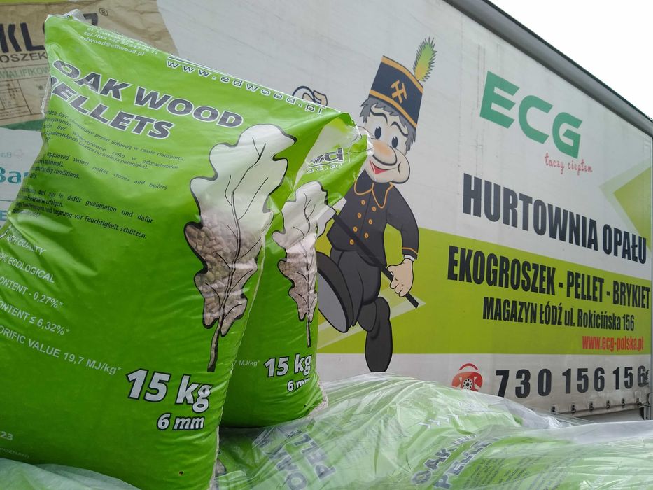 PELET pellet liściasty dębowy czysty 100% POLSKI 6mmceryfikat DIN+A