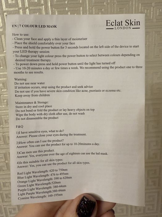 Eclat Skin Led Mask London