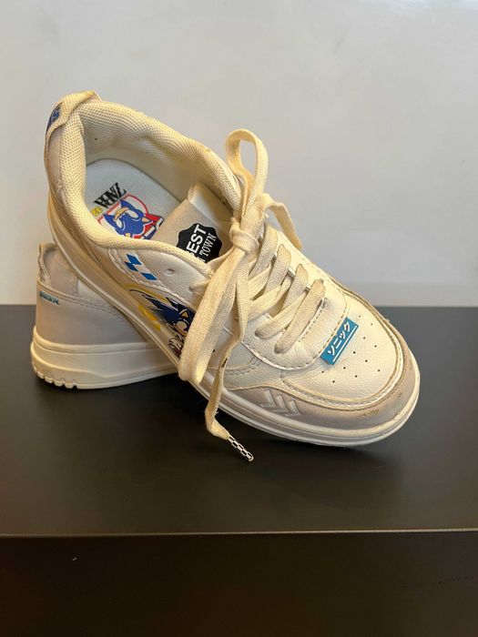 Wyjątkowe adidasy Sonic Zara, skórzane, białe, ok 20,5 cm wkładka