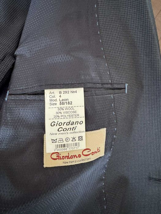 Темно сірий новий класичний чоловічий костюм Giordano Conti XXL