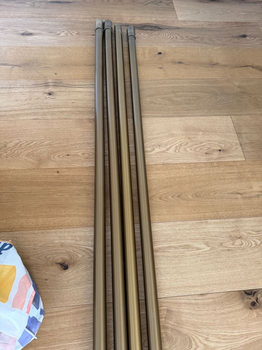 Varão para Cortinas 2,5 m – Conjunto Completo (4 Varões + Argolas + Suportes)
