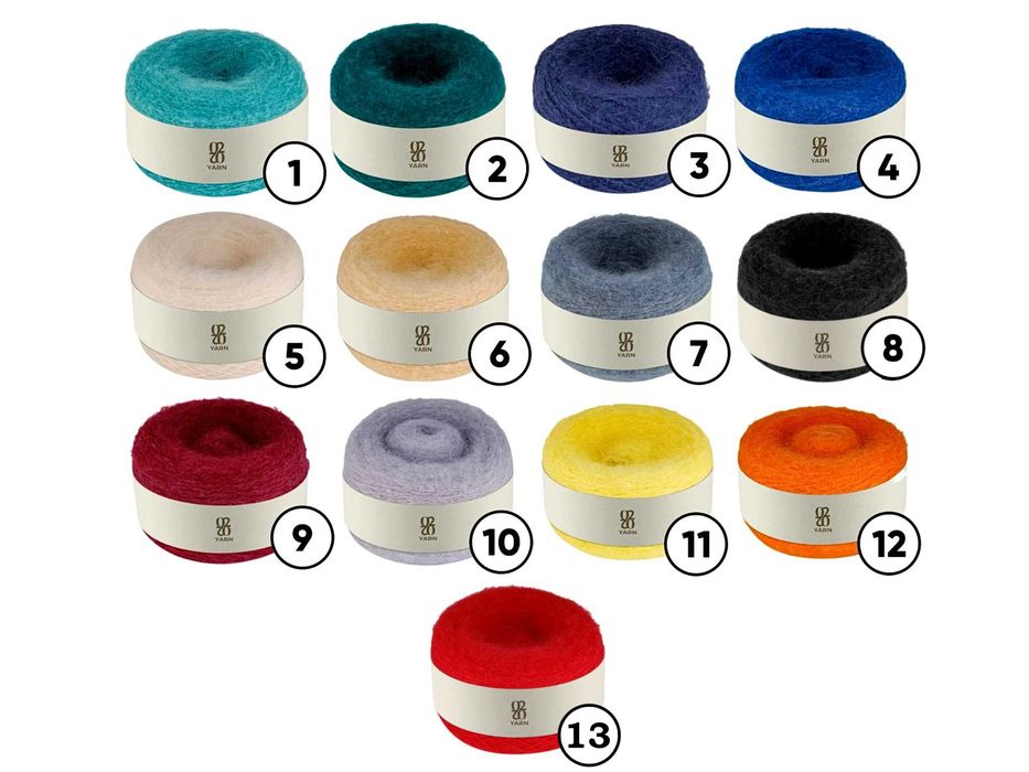 Ciepła włóczka moherowa 50g różne kolory, idealna na szydełko i druty