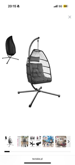 Fotel wiszący kokon