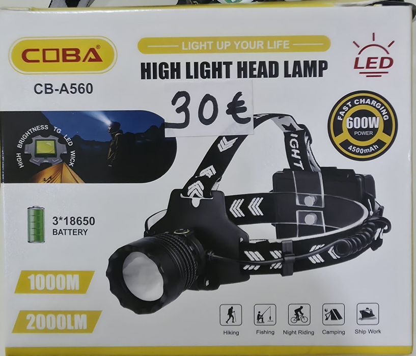 Luz de cabeça com Zoom - pesca e caça64729527041665121