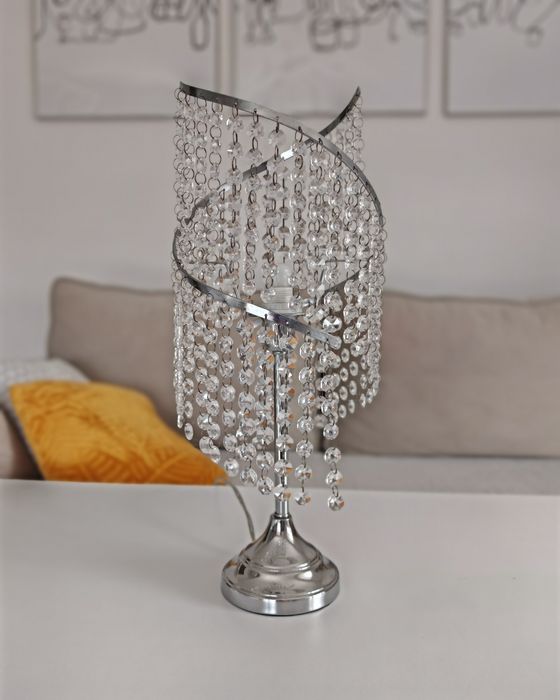 Lampa stołowa glamour kryształy TKMaxx 50 cm