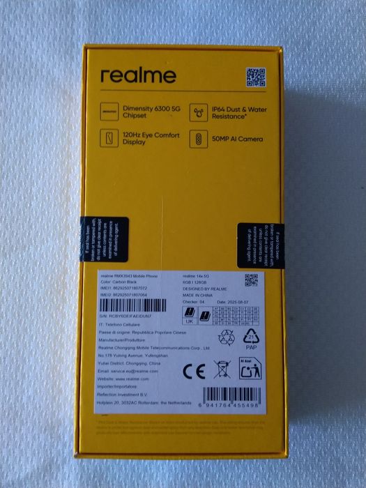 Smartfon Realme 14x 5G 6/128 GB 5G czarny (zaplombowany)
