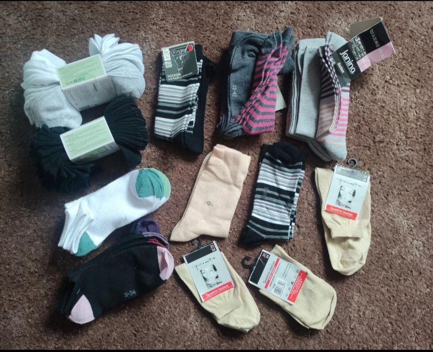 Nowe skarpetki, skarpety, stopki damskie, rozm. 36, 37, 38, 39, 40, 41, 42