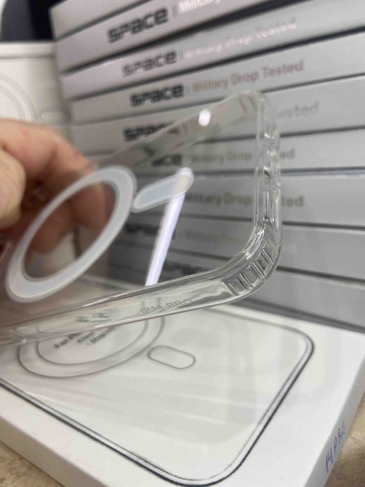 Чехол iPhone 13 14 15 Pro Max Прозрачный | Все модели. Чохол айфон прозорий Clear Case MagSafe протиударний