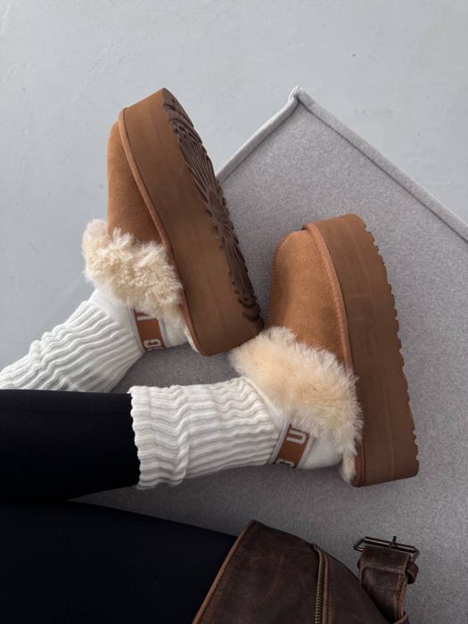 36-41 р угги UGG FUNKETTE CHESTNUT beige