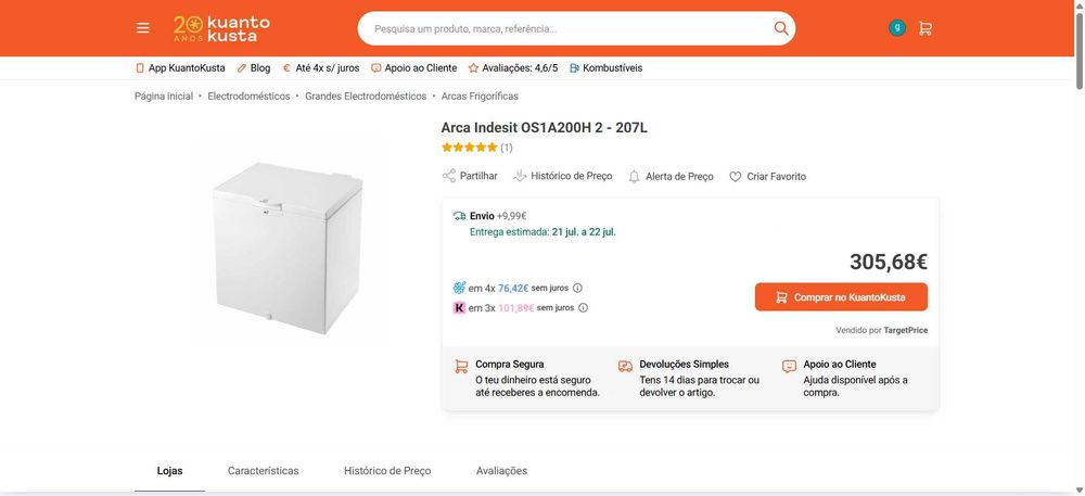 Arcas congeladoras Indesit  207L