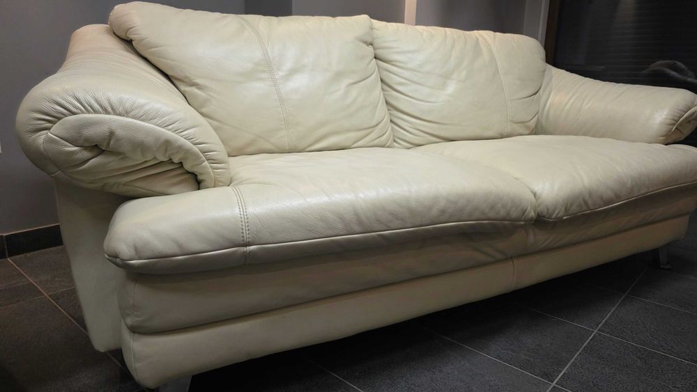 Zestaw dwóch  kanap skórzanych 175 cm i 205 cm