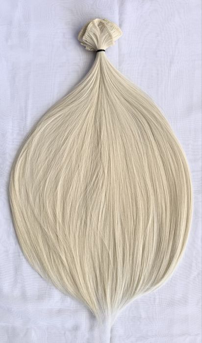 Platynowy blond zimny odcień włosy doczepiane clip in