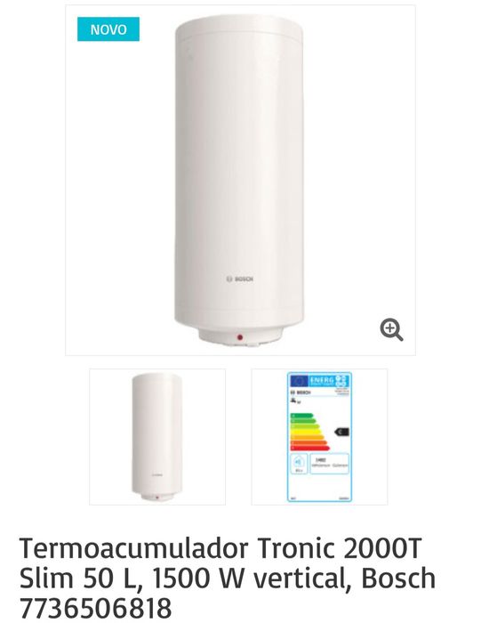termtermoacumulador bosch tronic 2000 t 50 slim