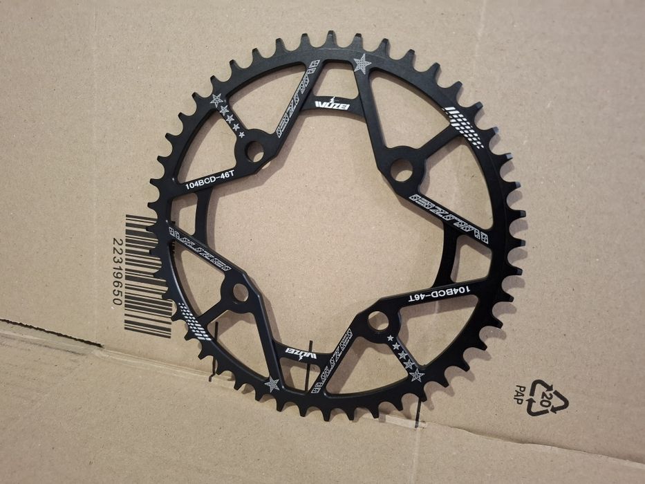 ВЕЛОсипедная звезда неспадайка Narrow Wide 36; 38; 42; 46Т; BCD: 104мм