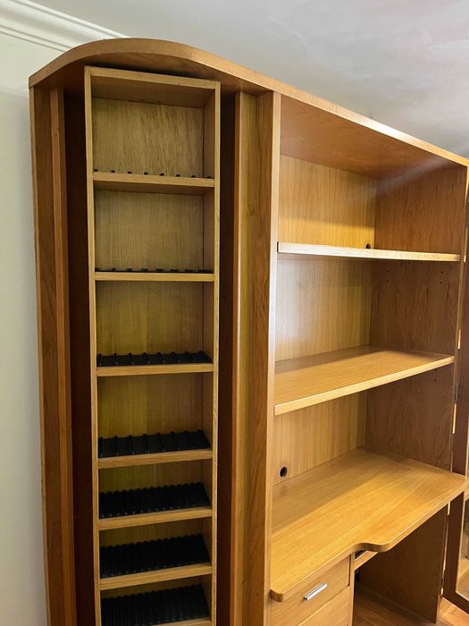 Secretária/estante/armário de madeira para escritório ou quarto