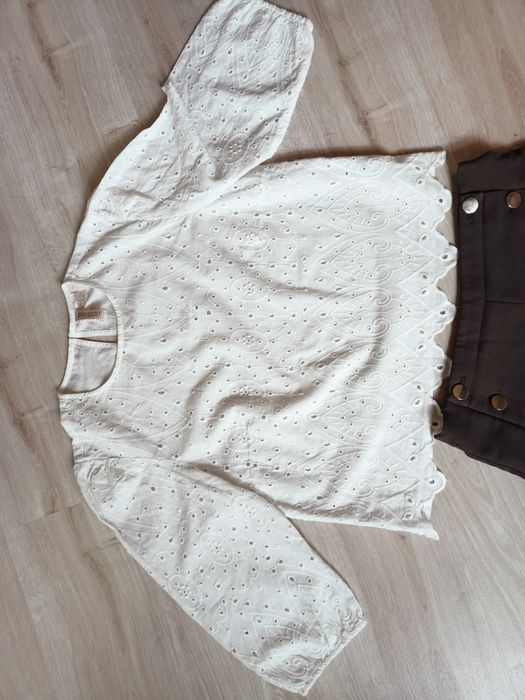 Bluzka H&M ażurowa haftowana nowa 40