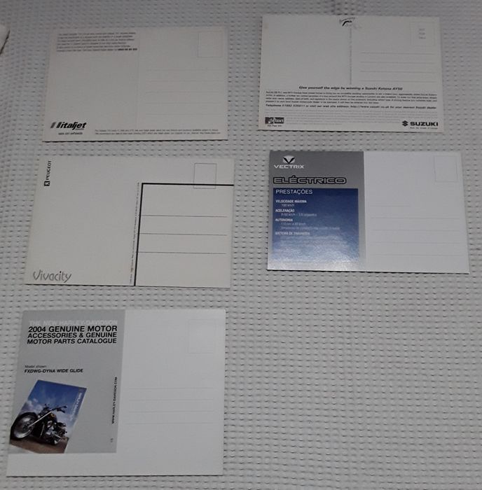 Postais motos (Suzuki, Peugeot, e outras)